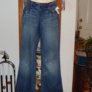 NWT $148 SACRED BLUE Low Rise Bootcut Jeans sz 24